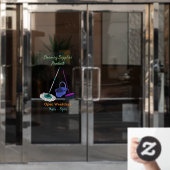 Cartoon-Abbildung Fensteraufkleber (Büro Tür)