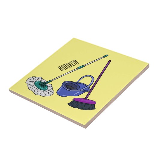 Cartoon-Abbildung Fliese (Seite)