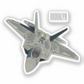 Cartoon-Abbildung für Kampfflugzeuge Aufkleber (Vorderseite)