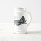 Cartoon-Abbildung für Kampfflugzeuge Bierglas (VorderseiteRechts)