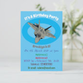 Cartoon-Abbildung für Kampfflugzeuge Einladung (Stehend Vorderseite)