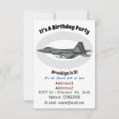 Cartoon-Abbildung für Kampfflugzeuge Einladung (Vorderseite)