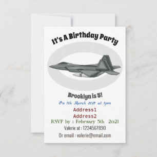 Cartoon-Abbildung für Kampfflugzeuge Einladung