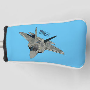 Cartoon-Abbildung für Kampfflugzeuge Golf Headcover