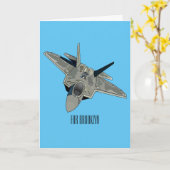 Cartoon-Abbildung für Kampfflugzeuge Karte (Gelbe Blume)