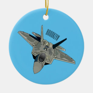 Cartoon-Abbildung für Kampfflugzeuge Keramik Ornament
