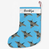 Cartoon-Abbildung für Kampfflugzeuge Kleiner Weihnachtsstrumpf (Rückseite)