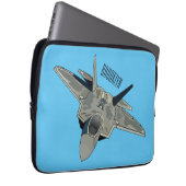 Cartoon-Abbildung für Kampfflugzeuge Laptopschutzhülle (Vorne Rechts)