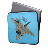 Cartoon-Abbildung für Kampfflugzeuge Laptopschutzhülle (Vorderseite Links)