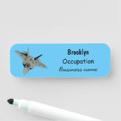 Cartoon-Abbildung für Kampfflugzeuge Namensschild (Beispiel)