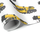 Cartoon-Abbildung für Kranwagen Geschenkpapier (Rolleneckpunkt)