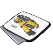 Cartoon-Abbildung für Kranwagen Laptopschutzhülle (Vorne Knopf)