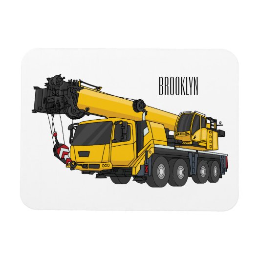 Cartoon-Abbildung für Kranwagen Magnet (Horizontal)