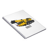 Cartoon-Abbildung für Kranwagen Notizblock (Rechte Seite)