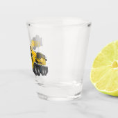 Cartoon-Abbildung für Kranwagen Schnapsglas (Rechts)