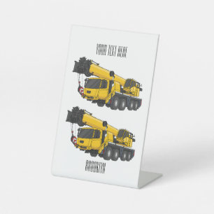 Cartoon-Abbildung für Kranwagen Sockelschild