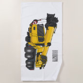 Cartoon-Abbildung für Kranwagen Strandtuch (Vorderseite)