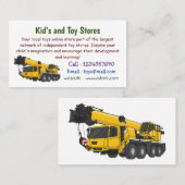 Cartoon-Abbildung für Kranwagen Visitenkarte (Vorne/Hinten)