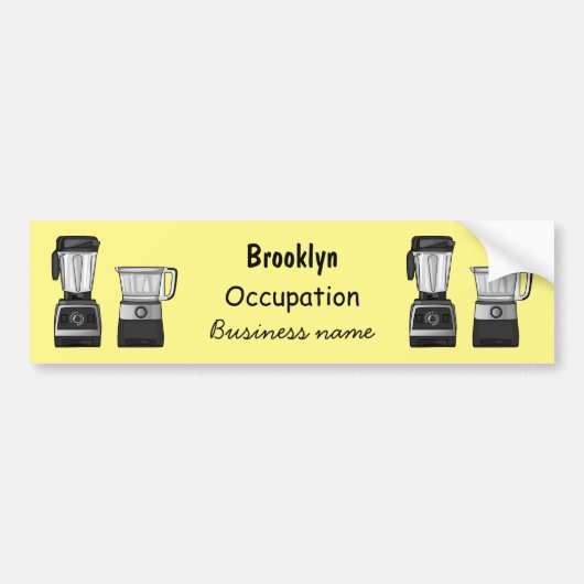 Cartoon-Abbildung für Lebensmittelprozessoren und Autoaufkleber (Vorne)