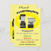 Cartoon-Abbildung für Lebensmittelprozessoren und  Einladung (Vorne/Hinten)