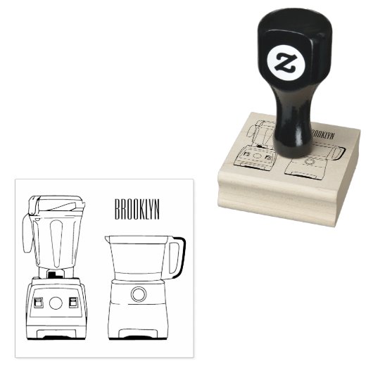 Cartoon-Abbildung für Lebensmittelprozessoren und Gummistempel (Stempel)