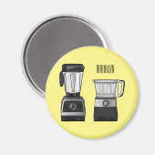 Cartoon-Abbildung für Lebensmittelprozessoren und Magnet (Vorderseite/Rückseite)