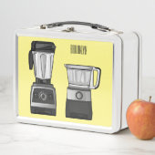 Cartoon-Abbildung für Lebensmittelprozessoren und Metall Brotdose (Beispiel)