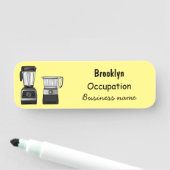 Cartoon-Abbildung für Lebensmittelprozessoren und Namensschild (Beispiel)