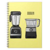 Cartoon-Abbildung für Lebensmittelprozessoren und Notizblock (Vorderseite)
