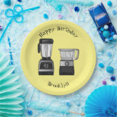 Cartoon-Abbildung für Lebensmittelprozessoren und Pappteller (Party)