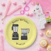 Cartoon-Abbildung für Lebensmittelprozessoren und Pappteller (Party)