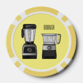 Cartoon-Abbildung für Lebensmittelprozessoren und  Pokerchips (Rückseite)