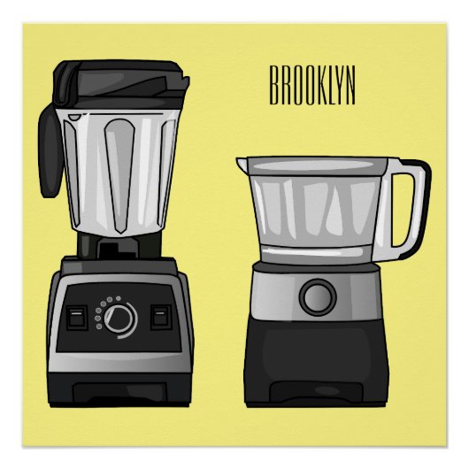 Cartoon-Abbildung für Lebensmittelprozessoren und  Poster (Vorderseite)