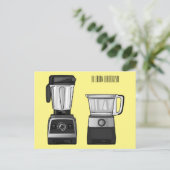 Cartoon-Abbildung für Lebensmittelprozessoren und  Postkarte (Stehend Vorderseite)