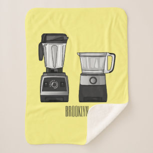 Cartoon-Abbildung für Lebensmittelprozessoren und  Sherpadecke