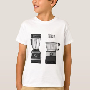 Cartoon-Abbildung für Lebensmittelprozessoren und T-Shirt