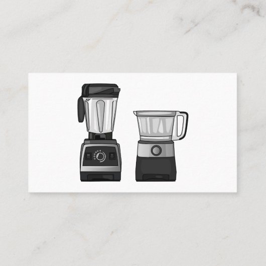 Cartoon-Abbildung für Lebensmittelprozessoren und Visitenkarte (Rückseite)