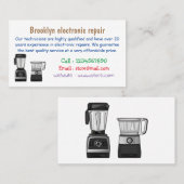 Cartoon-Abbildung für Lebensmittelprozessoren und Visitenkarte (Vorne/Hinten)