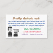 Cartoon-Abbildung für Lebensmittelprozessoren und Visitenkarte (Vorderseite)