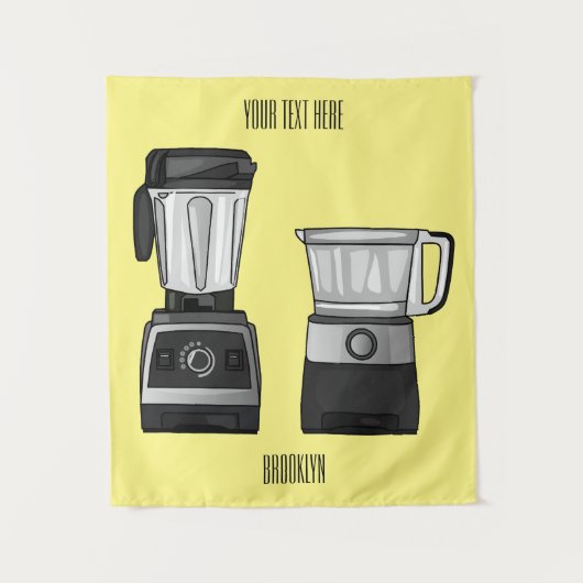 Cartoon-Abbildung für Lebensmittelprozessoren und  Wandteppich (Vorderseite)