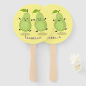 Cartoon-Abbildung für niedliches Birnpaar Fächer (Vorne und Hinten)