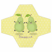 Cartoon-Abbildung für niedliches Birnpaar Fußball (Flach)