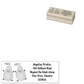 Cartoon-Abbildung für niedliches Birnpaar Gummistempel (Stempel)