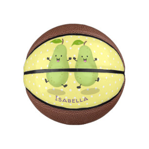 Cartoon-Abbildung für niedliches Birnpaar Mini Basketball