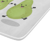 Cartoon-Abbildung für niedliches Birnpaar Schneidebrett (Ecke)