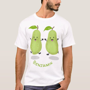 Cartoon-Abbildung für niedliches Birnpaar T-Shirt