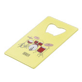 Cartoon-Abbildung Geldbeutel Flaschenöffner (Rückseite Schrägansicht)