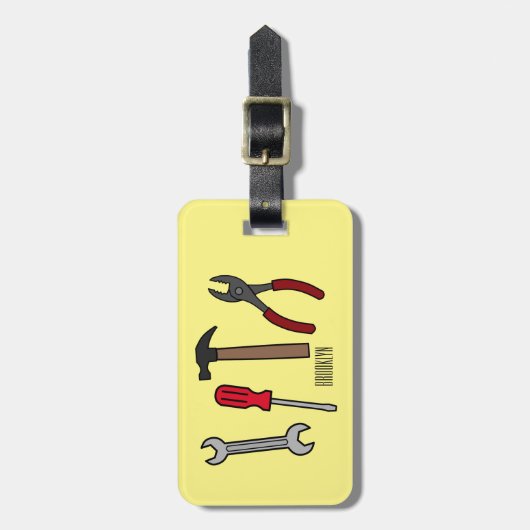 Cartoon-Abbildung Gepäckanhänger (Vorderseite vertikal)