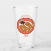 Cartoon-Abbildung Glas (Vorderseite)