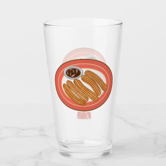 Cartoon-Abbildung Glas (Vorderseite)